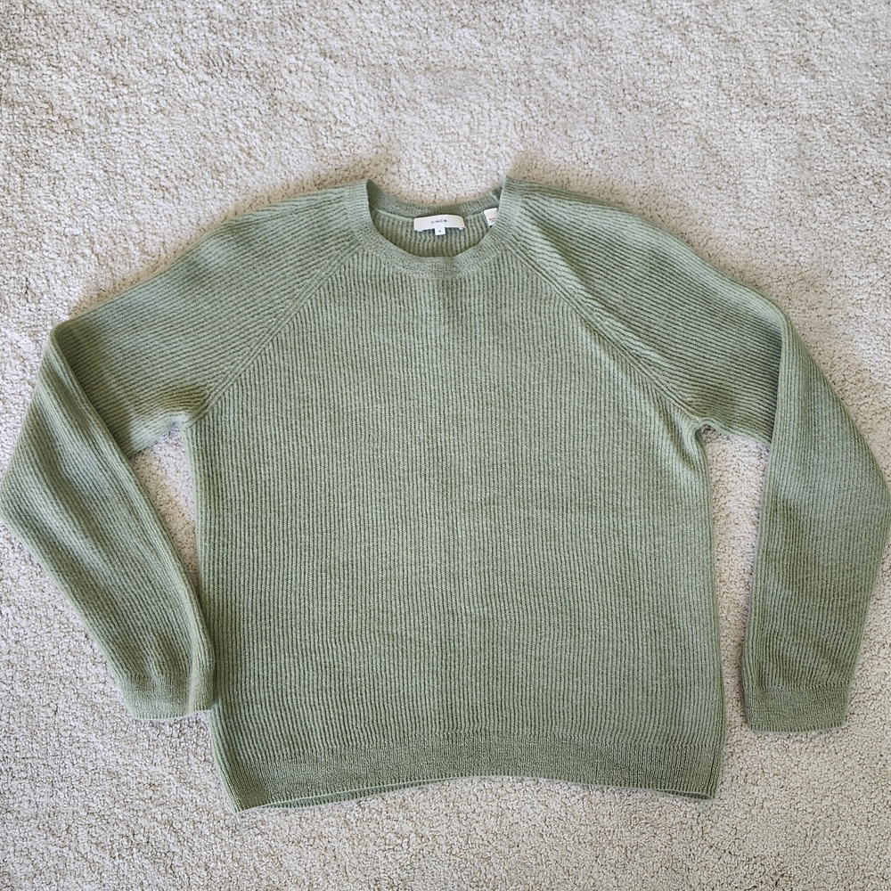 VINCE Green Sweater Mohair Wool